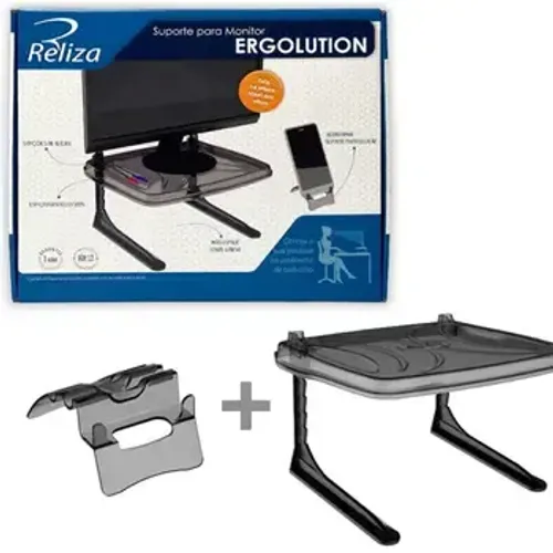 SUPORTE MONITOR ERGOLUTION ACRILICO RELIZA - LOJA DADO DIGITAL