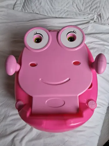 Troninho Infantil Musical Penico Sapinho Rosa