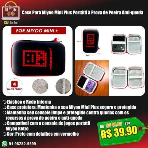 Case Para Miyoo Mini Plus Portátil à Prova de Poeira Anti-queda