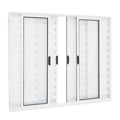 Veneziana 6 folhas 1,00x1,20 sem grade no alumínio branco