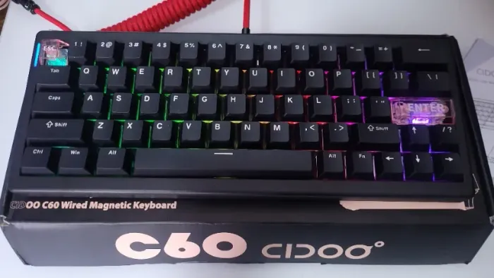 Teclado Magnético Silêncioso CIDOO 60HE (NOVO)