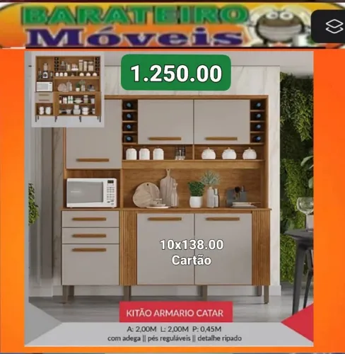ARMARIO DE COZINHA COM ADEGA