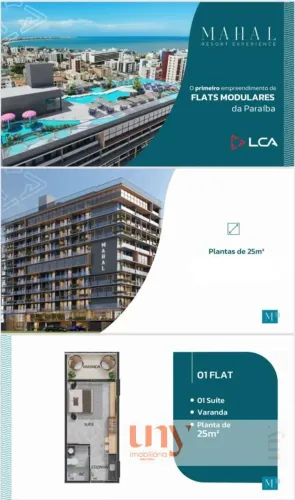Apartamento para Venda em João Pessoa, Jardim Oceania, 1 dormitório, 1 banheiro, 1 vaga