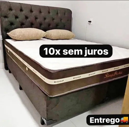 Cama box colchão e base (Queen) 