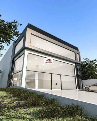 Lindo Prédio de 1.287,80m² com fachada de vidro, sendo 558,64m² loja+215,51m² mezanino+513