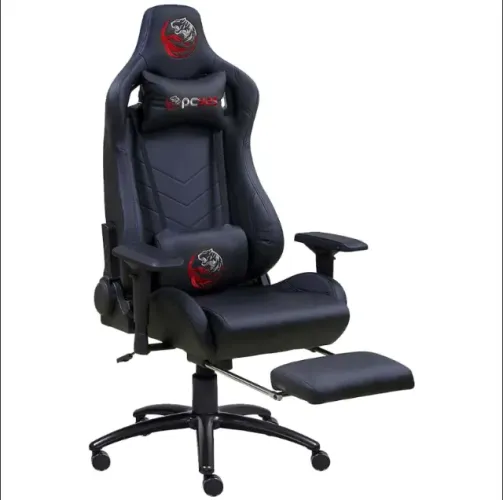 Cadeira gamer pcyes mad racer v12 preta em tecido suede impermeabilizado