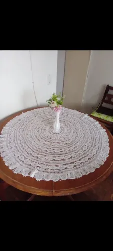 Toalha de mesa bordada renda renascença 
