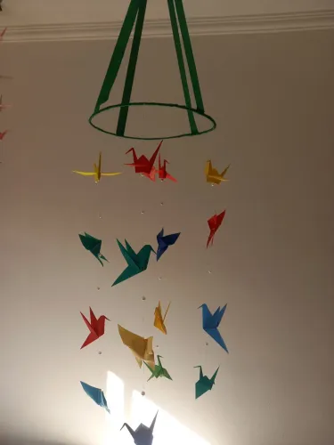 Lindo Móbile de origamis