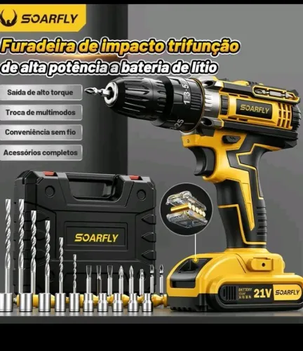 Parafusadeira Portátil com Acessórios
