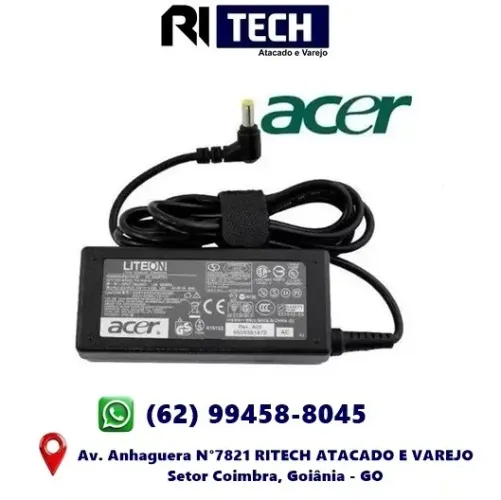Fonte Carregador Notebook Acer 19v 3.42a Pino 5,5x1.7 Ac1914 ATACADO E VAREJO