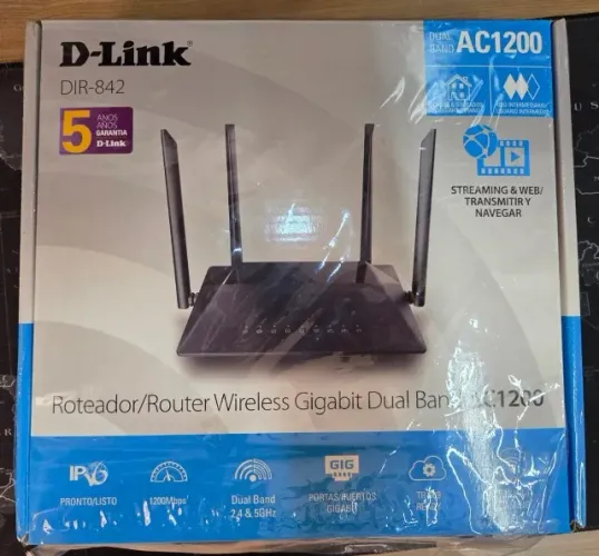 Roteador D-LINK DIR-842 Gigabit Ethernet Wi-Fi AC1200 TR-069 