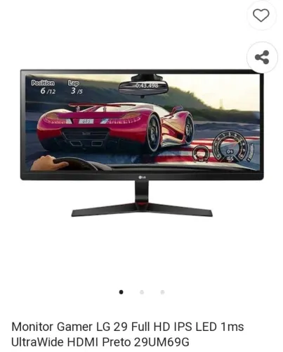Monitor Gamer 29 polegadas 