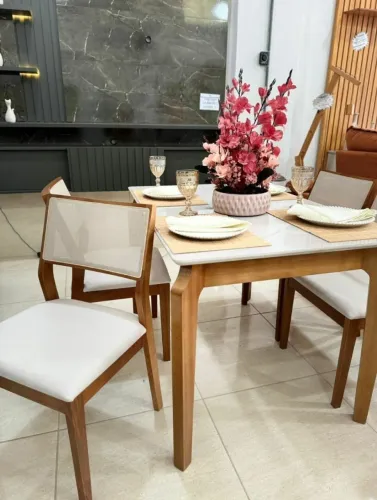 Mesa de Jantar Roma - Madeira Maciça