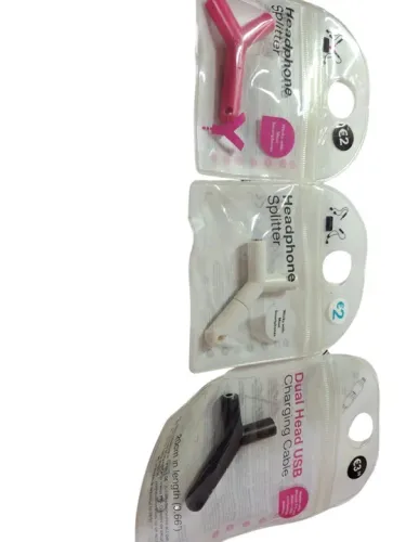 3 Dual Head USB Charging Cable com 1 fone