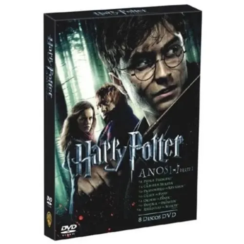 box DVD Harry Potter Anos 1-7 Parte 1 (7 Filmes - 8 Discos)