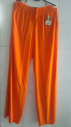 Calça pantalona laranja G