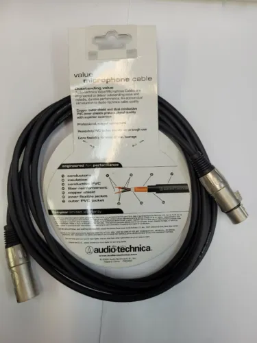 Cabo Microfone Audio Technica AT8313-10 XLR- XLR 3m