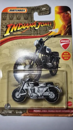 Matchbox Indiana Jones Ducati - moto - motinho Indiana Jones Ducati Scrambler