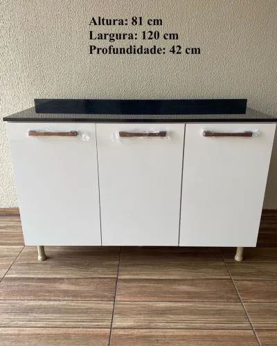 Balcão de cozinha com tampo reto - entrego hoje 