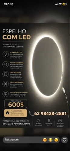 Espelho com LED