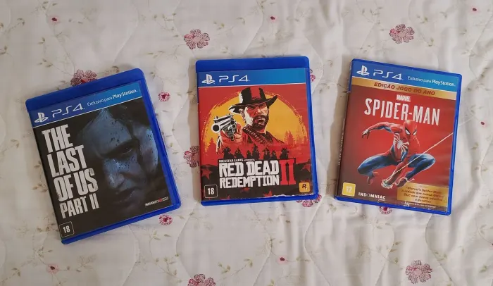 Jogos PS4 Originais - Red Dead Redemption 2, Spider-Man e The Last of Us Part II