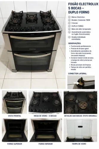 Fogão Electrolux Celebrate 5 Bocas com Duplo Forno