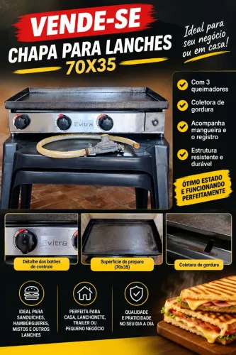 CHAPA/SANDUICHEIRA VALOR DE OPORTUNIDADE! 