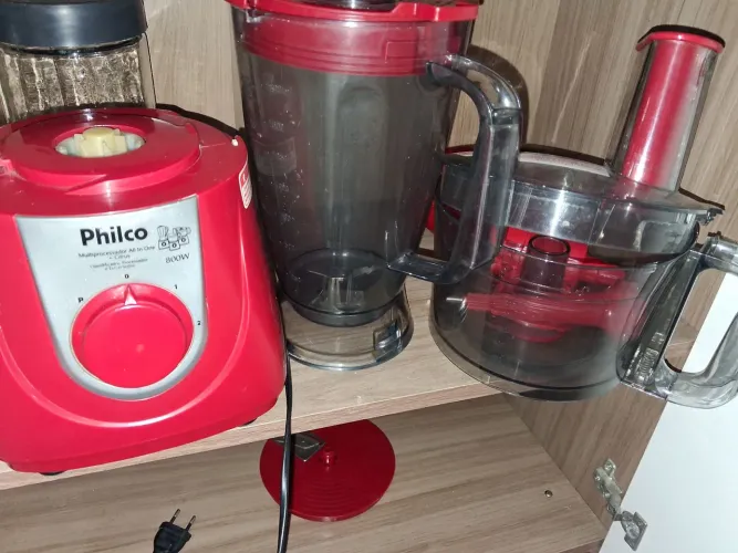 Conjunto de liquidificador e Multiprocessador Philco All In One Vermelho