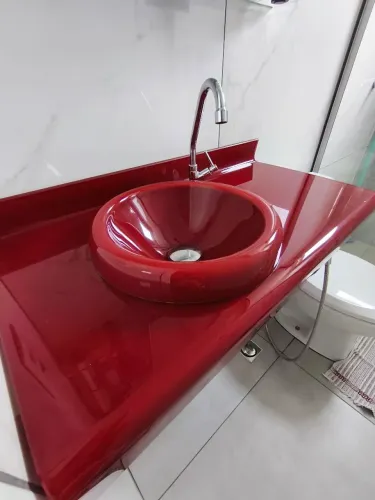 Lavatório de vidro para banheiro 