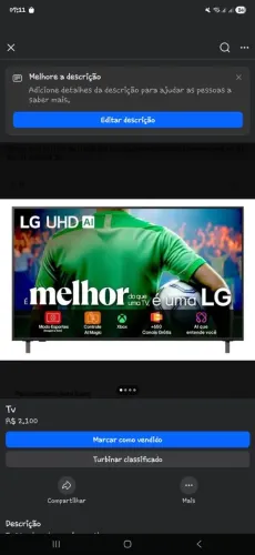 Tv 60 polegadas LG smart