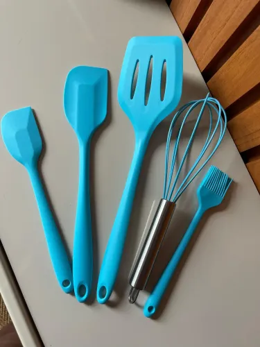Kit novo colher - 5 peças silicone cozinha