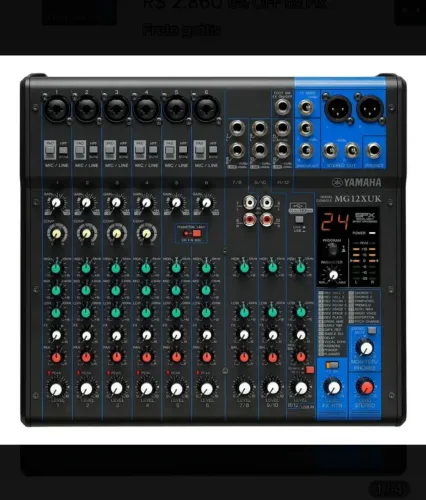 Mesa de som yamaha 12 canais nova !
