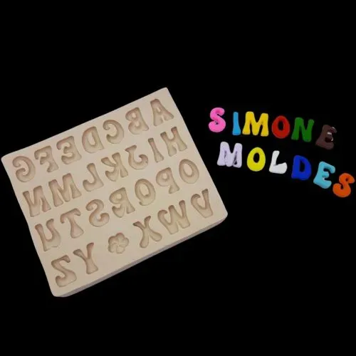 Molde de Silicone para Biscuit Alfabeto Maiúsculo P (Simone Moldes)