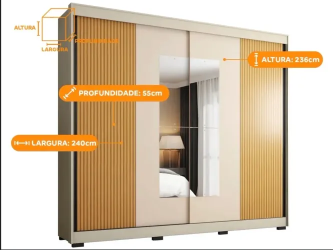 Guarda-roupa Casal com Espelho