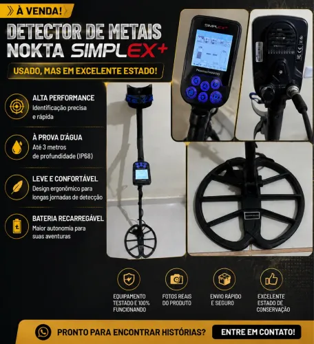 Detector de metais nokta simplex +