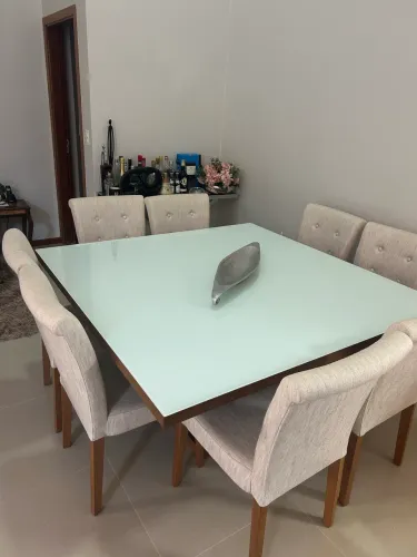 mesa jantar quadrada - alto luxo masotti