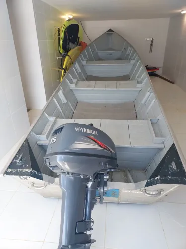 Barco de aluminio aceito troca