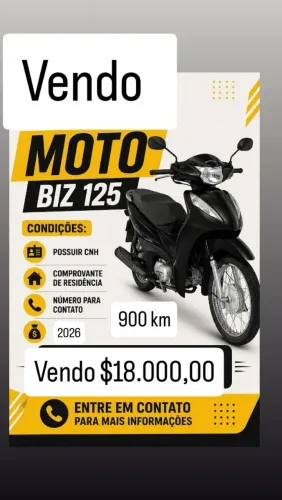 Vendo ou troco Biz 125cc