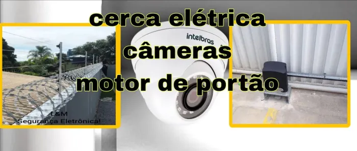 Cerca elétrica, motor de portão  e concertina 