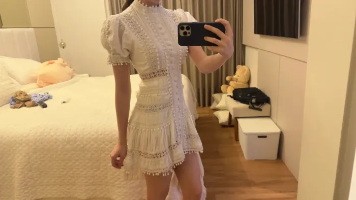 Vestido adot Azevedo branco tamanho pp