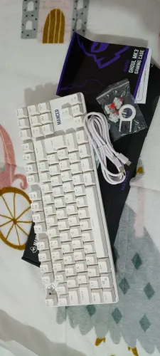 Teclado Mecânico Mancer Ghoul MK3 RGB ABNT2 - Branco | Estado de Novo
