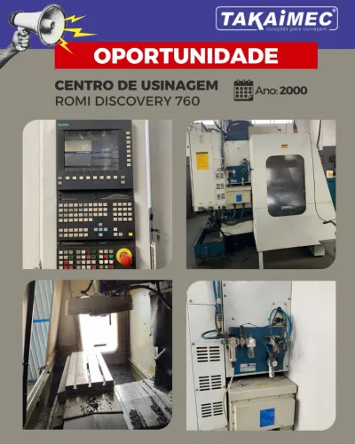 Centro de Usinagem Romi Discovery 760 usada - valor a combinar