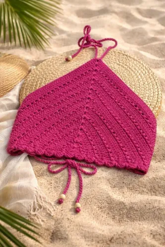 Blusinha de crochê, top Cropeed verão, carnaval, peça única 