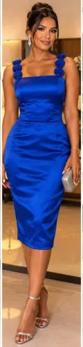Vestido Social Azul Royal Tam G