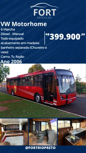 VW/Induscar Motor Home 2006 Diesel Câmbio Manual 6 marchas - Troca e Financia