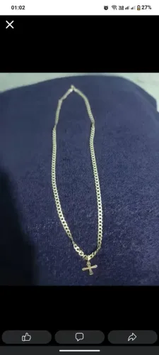 Corrente de prata escama de peixe