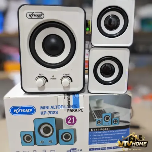 Caixa de Som Para PC Knup Com Subwoofer + Entrega Grátis