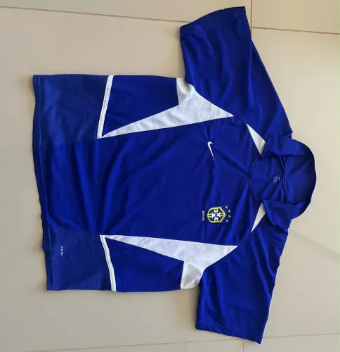 Camisa Brasil 2002 azul 