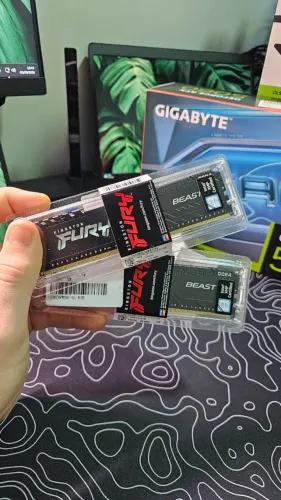 Memória RAM Kingston Fury Beast, 32GB (2x16), 3200MHz, DDR4, CL16, Preto