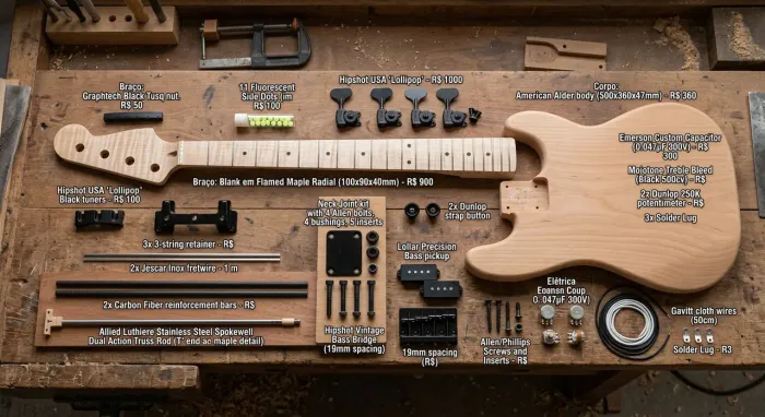 Peças para Projeto Precision Bass